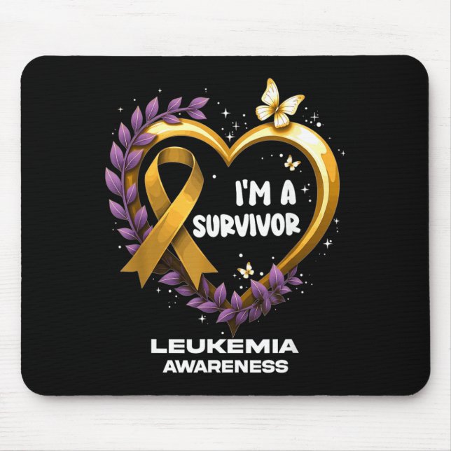Im A Survivor Leukaemia Awareness Mouse Pad (Front)