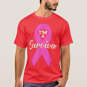I'm A Survivor Pink Ribbon Breast Cancer Awareness T-Shirt