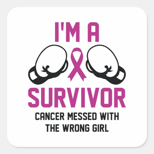 I'm A Survivor Square Sticker (Front)
