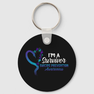 Im A Survivor Suicide Prevention Awareness Butterf Keychain