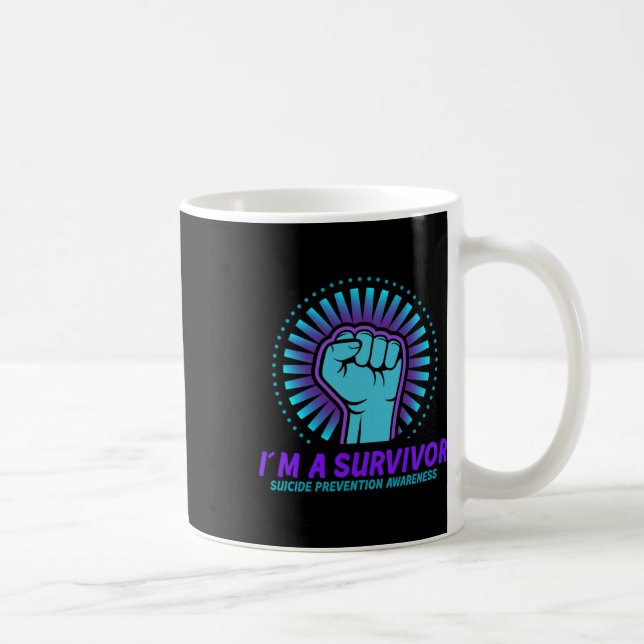 I'm A Survivor Suicide Prevention Awareness  Coffee Mug (Right)