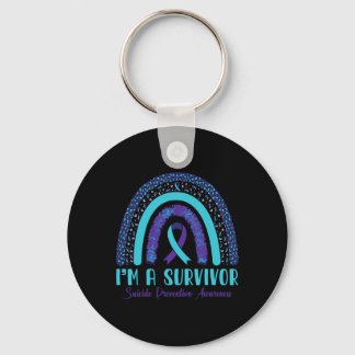 I'm A Survivor Suicide Prevention Awareness Leopar Keychain