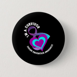 I'm A Survivor Support Suicide Prevention Awarenes 2 Inch Round Button