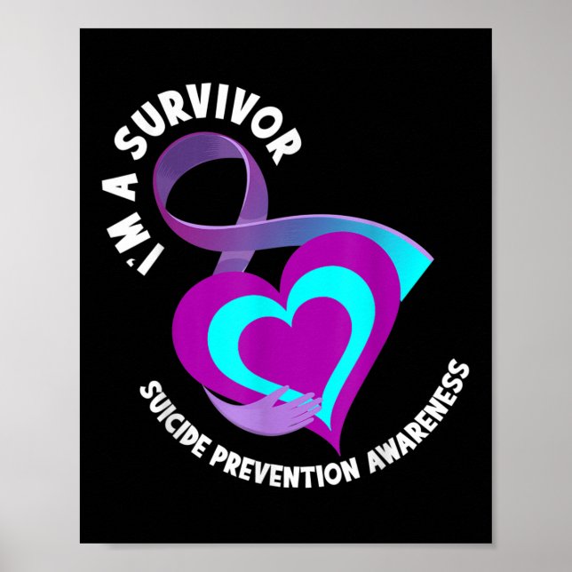 Im A Survivor Support Suicide Prevention Awareness Poster (Front)