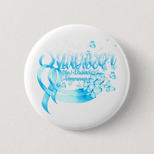 I'm A Survivor Type 1 Diabetes Awareness Butterfly 2 Inch Round Button