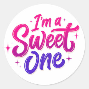 I'm a Sweet One Pink Birthday Sticker