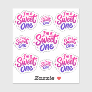 I'm a Sweet One Pink Purple Sticker Sheet