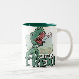 I'm a T. Rex Dinosaur Gift Ideas Two-Tone Coffee Mug
