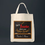 I'm A Teacher, What is your Superpower Tote Bag<br><div class="desc">Most Popular Teacher Tote Bag. This stylish design has been a big hit with the teachers. "SEE REVIEWS BELOW" Featuring a school black chalkboard with the popular saying "I'm a Teacher, what's your super power?" and DIY name. 100% Customizable. Ready to Fill in the box(es) or Click on the CUSTOMIZE...</div>