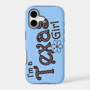 I'm a Texas Girl, Flower, Blue iPhone Cover