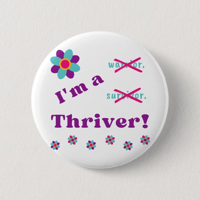 I'm a Thriver!  2 Inch Round Button (Front)
