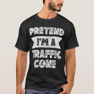 I'm A Traffic Cone Costume Orange Lazy Halloween 3 T-Shirt