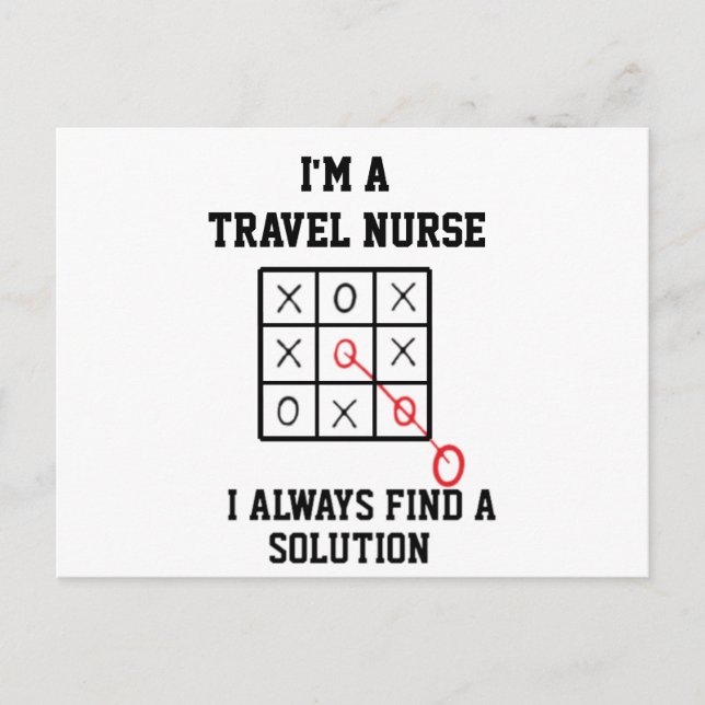 Im A Travel Nurse I Always Find A Solution Postcard (Front)