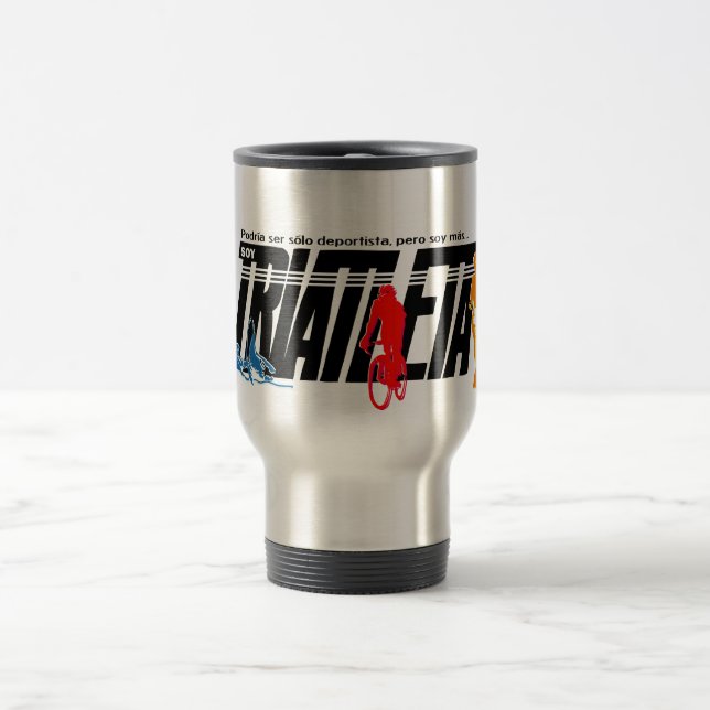 I'm a triathlete travel mug (Center)