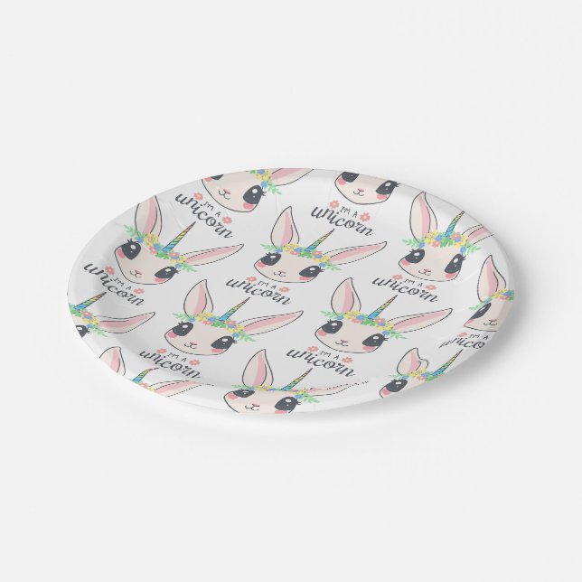 I'm a Unicorn Paper Plate (Angled)