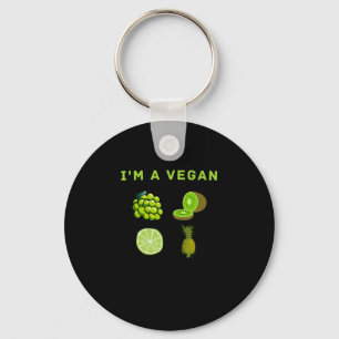 I'm a Vegan-food World Vegetarian Day Keychain