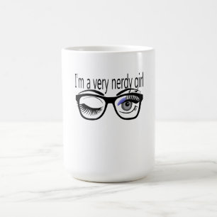 I'm a Very Nerdy Girl with Periwinkle Eye Shadow Magic Mug