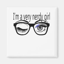 I'm a Very Nerdy Girl with Periwinkle Eye Shadow