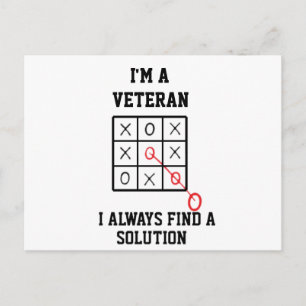 Im A Veteran I Always Find A Solution  Postcard