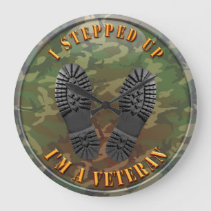 I'm A Veteran Large Clock