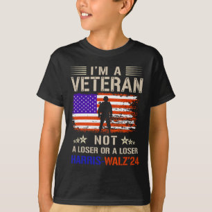 I'm A Veteran Not A Sucker Or Loser Anti Trump  T-Shirt