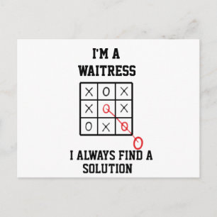 Im A Waitress I Always Find A Solution  Postcard