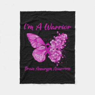 I'm A Warrior Brain Aneurysm Awareness 1 Fleece Blanket