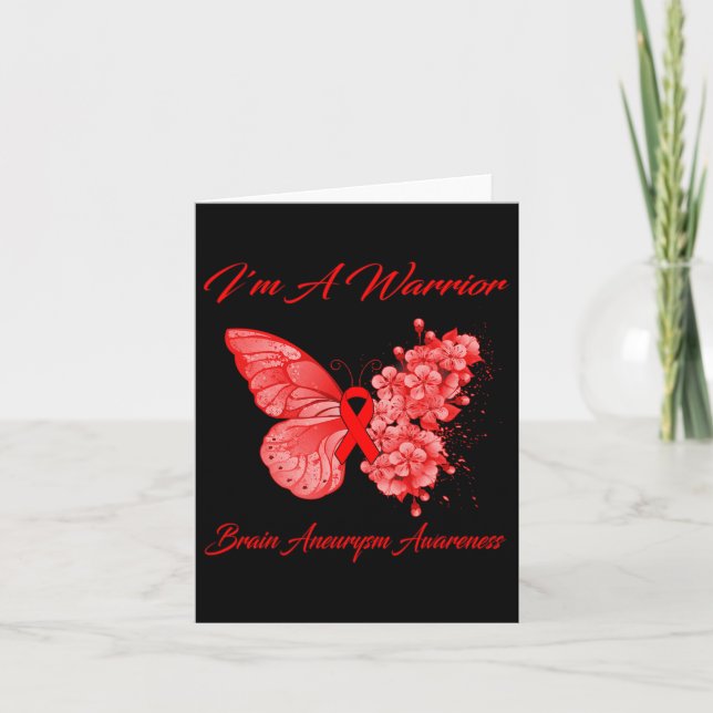 I'm A Warrior Brain Aneurysm Awareness  Card (Front)
