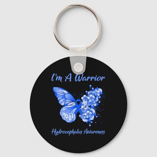 I'm A Warrior Hydrocephalus Awareness  Keychain (Front)