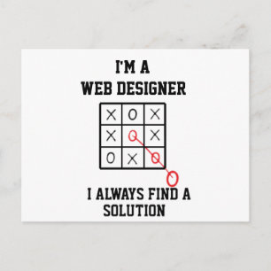Im A Web Designer I Always Find A Solution   Postcard
