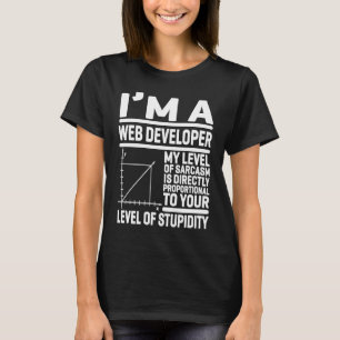 I'm A Web Developer My Level Of Sarcasm Is Directl T-Shirt