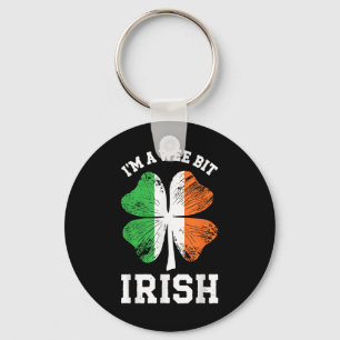 Im A Wee Bit Irish Shirt Men Women Kids St Patrick Keychain