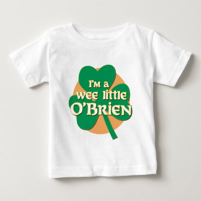 I'm a Wee Little O'Brien Long Sleeve Toddler Tee (Front)