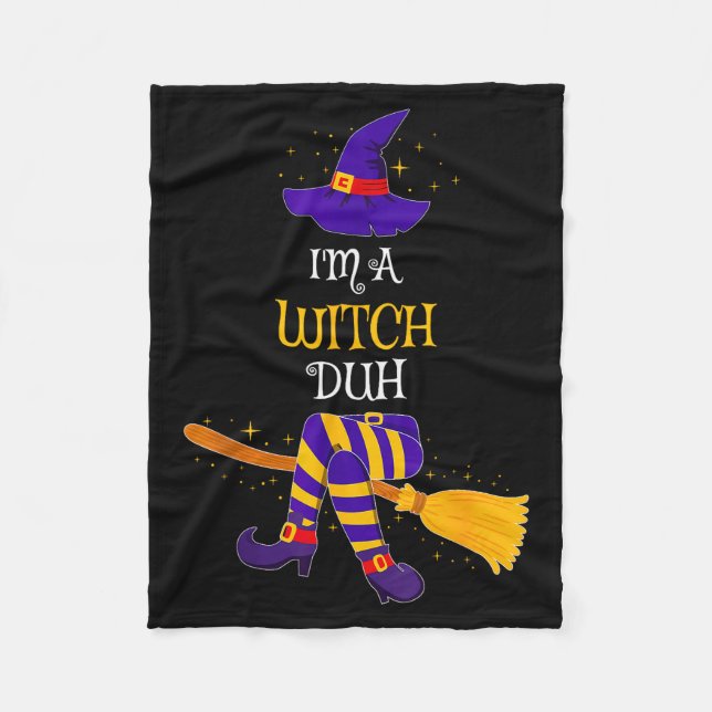 I'm A Witch Duh Family Matching Costume Group Hall Fleece Blanket (Front)