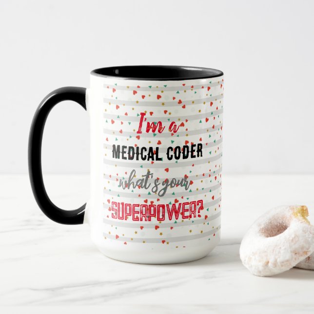 I'm a Your Title Here what's your Superpower? Mug (With Donut)