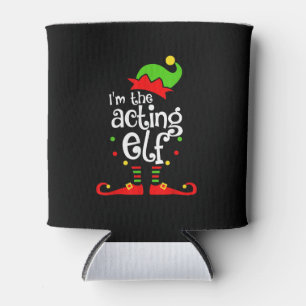 I'm Acting Elf Xmas Family Friend Christmas Can Cooler
