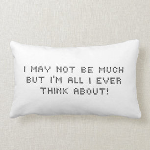 I'm All I Ever Think About Faux Cross Stitch Lumbar Pillow