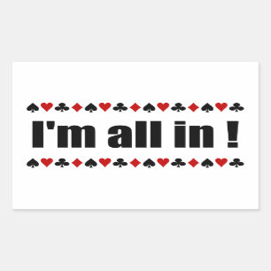 I'm All In! poker stickers