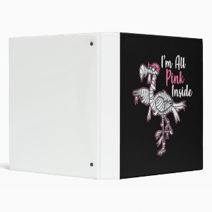 Im All Pink Inside Funny Halloween Flamingo Gift Binder