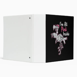 Im All Pink Inside Funny Halloween Flamingo Gift Binder