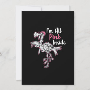 Im All Pink Inside Funny Halloween Flamingo Gift Holiday Card