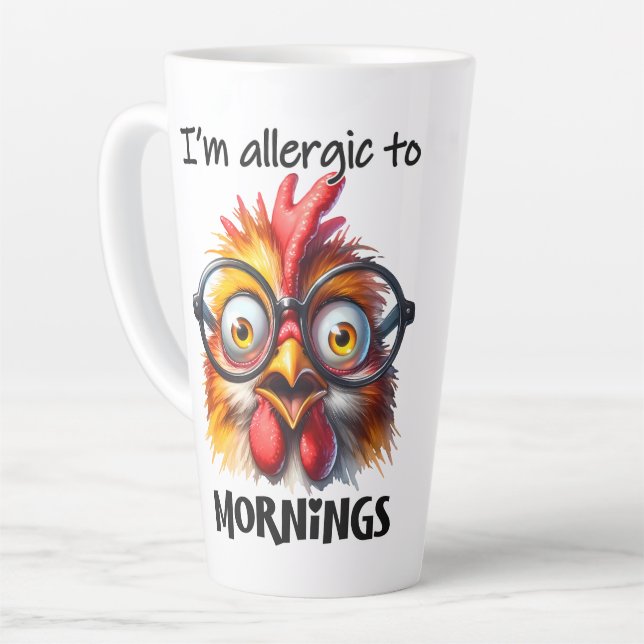 I'm alleraic to Mornings! Latte Mug (Left Angle)