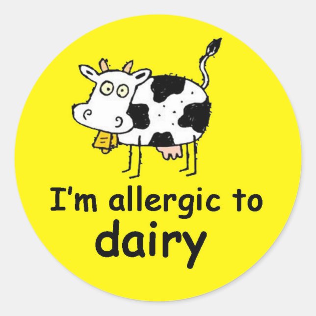 I'm allergic to dairy cow sticker (Front)