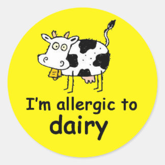 I'm allergic to dairy cow sticker