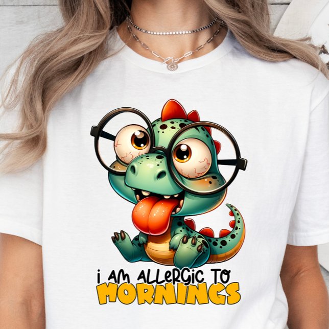 I'm Allergic To Mornings, Sarcasm, Funny T-shirt (I'm allergic to mornings t-shirt)