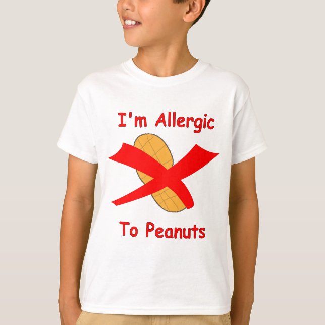 I'm Allergic to Peanuts T-shirt (Front)