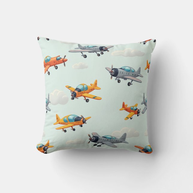 I'm an airplane pilot ! throw pillow (Front)