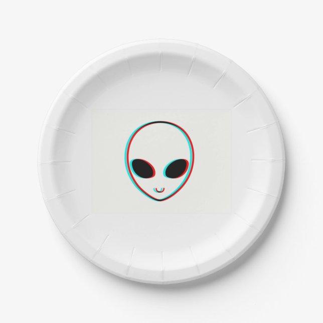 I'm an alien. Alien food paper plate (Front)