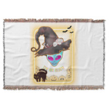 "I'M AN ALIEN" Halloween Throw Blanket