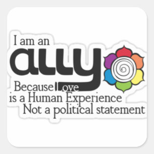 I'm an ally square sticker